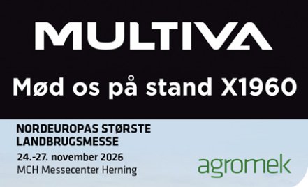 Multiva på Agromek 2026 – Stand X-1960